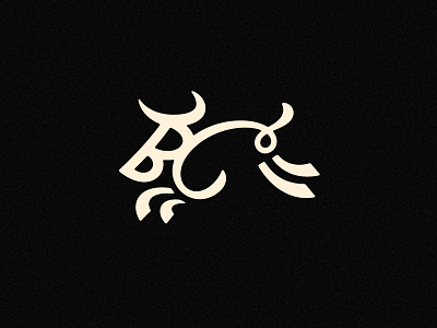 BC Logomark branding bull cow logo logomark monogram running