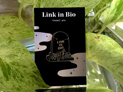 Link In Bio Enamel Pin enamel fog link in bio pin tombstone