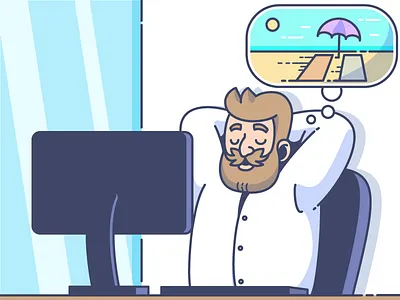 Vacations design flat graphisme illustrator summer vector vectoriel workspace