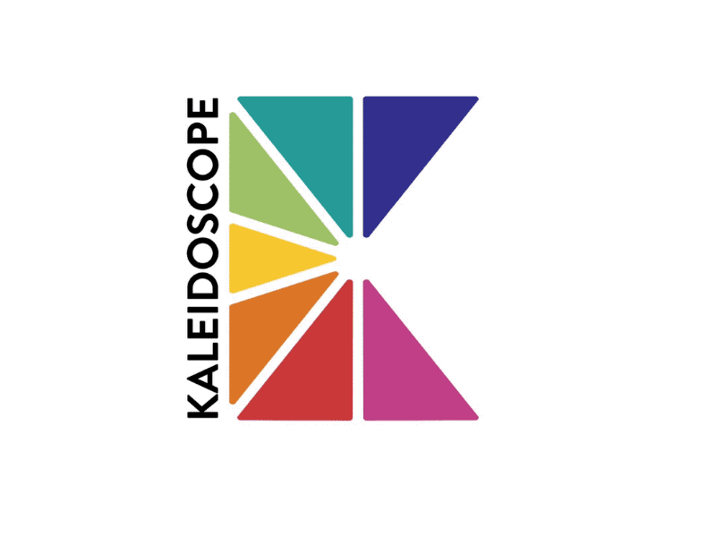 Kaleidascope boldfont branding brandingdesign fractal heavytext identity identitydesign kaleidoscope logo logodesign simplicity triangular