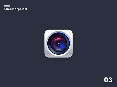 Skeumorphism icon ui