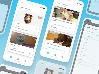 My Pet adoption animal cat dog donation pet rescue ui kit