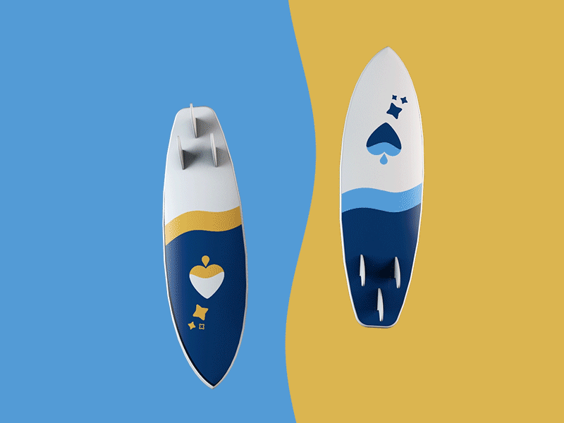 Board Swish 3d board c4d loop motion ocean surf waves