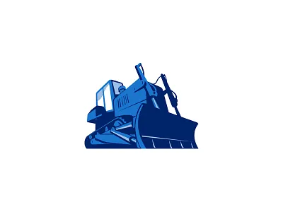 Bulldozer Front Low Angle blade bulldozer bulldozer blade construction crawler excavator heavy equipment illustration low angle machinery retro tractor