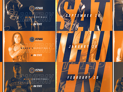 UTEP Athletics Design System - #EPMAD Concept athletics basketball college el paso football logo miners social media sports texas utep