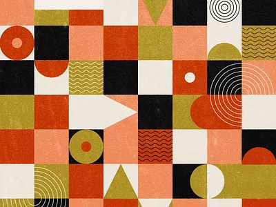 Nota Bene Pattern black geometric grid italy paper pattern red