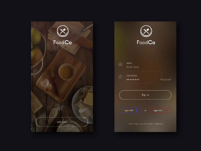 Food ordering app UI design graphic design ui