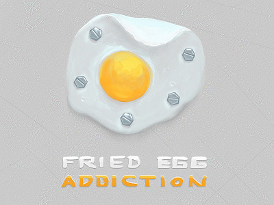 Egg Addiction bolt concept easter egg food fried meal metal metaphor omelette screw solid