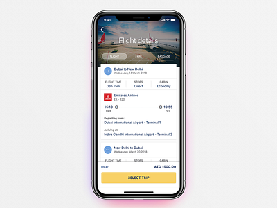 Flight details details flight ios itinerary travel trip ui ux