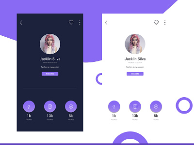 Profile Page Concept UI Design android app darkcolorui ios minimal mobile profile profile ui ui uiux ux