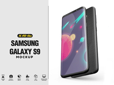 Samsung Galaxy S9 Mockup cinema clean curved tv design display full hd hd lcd led led display