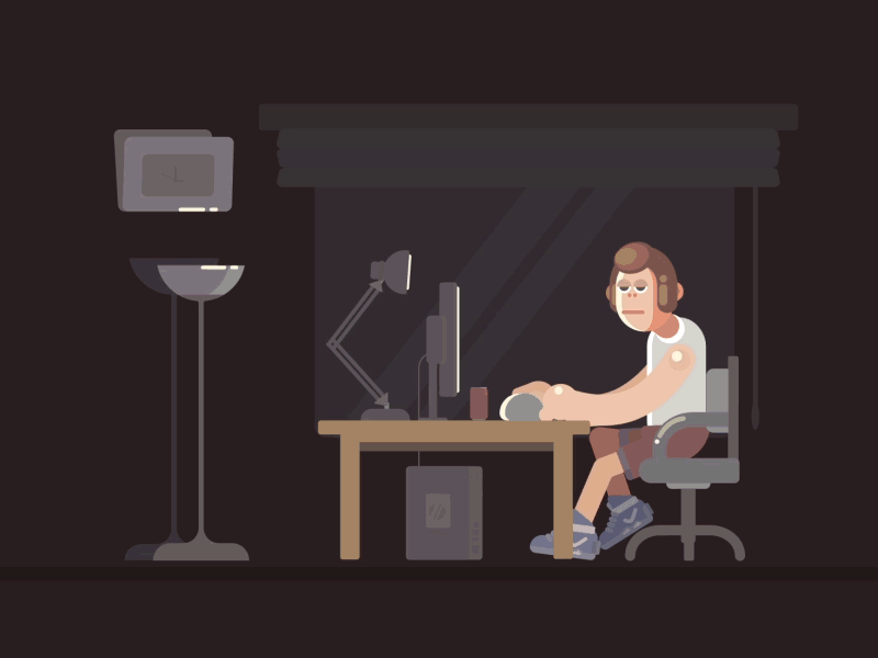 Overtime gif illustration motion overtime