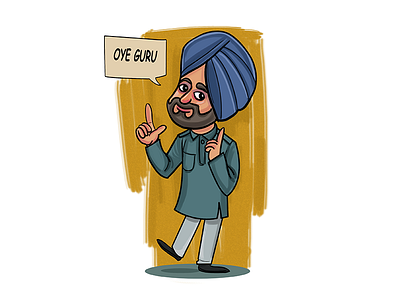 Oye Guru hoja Shuru!! cartoons character funny indian political politics sketch sketches toons