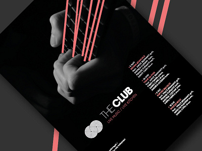 The Club - Poster proposal black club design event graphic guitar live mood music pink poster