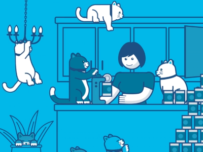 Sunrun - Cats 2d animation after effects animation short character animation illustrator motion graphics vector animation vector illustration