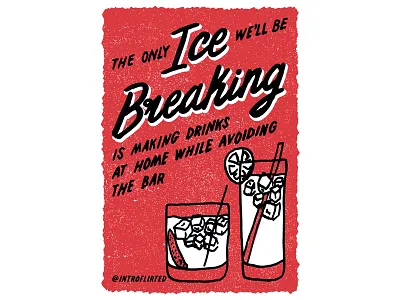 Introflirted #52 Ice Breaking hand lettering introvert introverted lettering script type typography