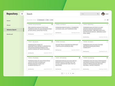 Repository dashboard design library repository ui