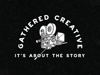 Gathered Creative camera creative film film reel gathered creative logo retro supply story texture