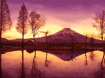 Mount Fuji fujisan fujiyama illustrations mount fuji