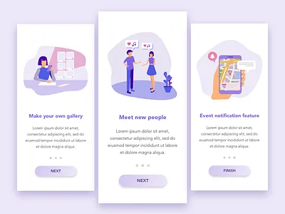 Network App - Onboarding app illustration iphone8 onboarding ui vector