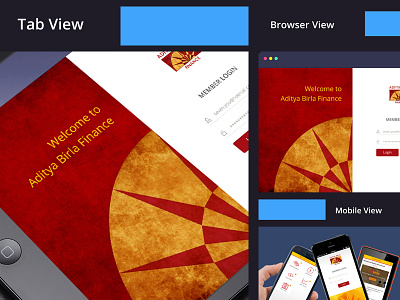 Aditya Birla mobile tablet web application