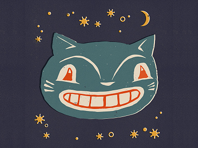 Cat design illustration texture vintage