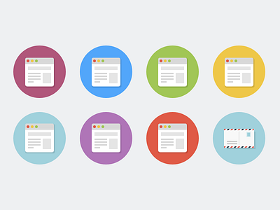 Icons color flat icons