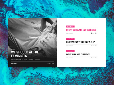Story And Rain Blog blog bold fashion magenta ui design web design