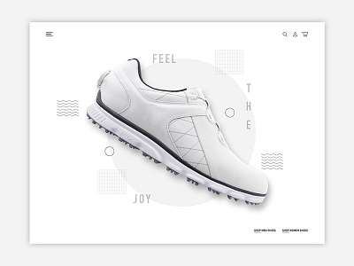 Golf Shoe Hero design golf interaction ui ux web design