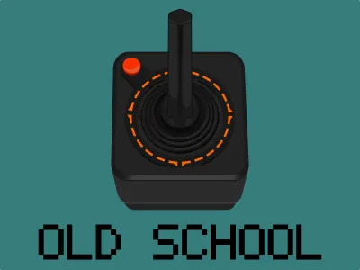 Oldschool - Atari Controller 8bit controller funny gaming geek grapicdesign illustration nerd retro gaming sticker vector video game