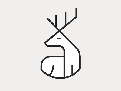 Deer Icon for #ValdiSole animal deer icon logo minimal mountain outline