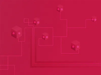 Internet Pipelines boxes broadband flat fuschia illustration internet pink subtle texture