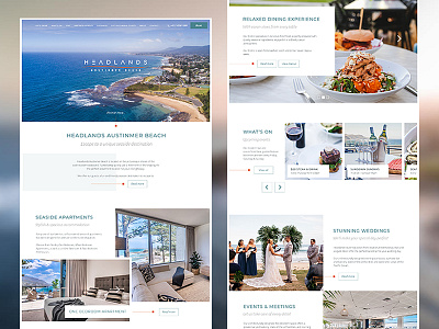 Headlands Hotel Design clean design desktop hotel resort