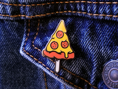 Pizza on a Stick Lapel Pin lapel pin pin pizza pizza on a stick