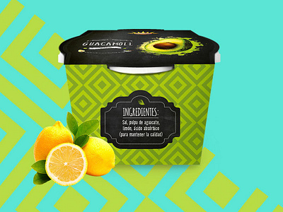 Guacamole Packaging avocado colorful food gourmet guacamole illustration ingredients latin lemon packaging pattern