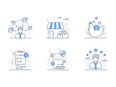 Business Illustration business icon illustration ui ux