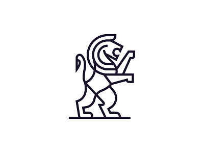 Lion coatofarms lion. monoline.