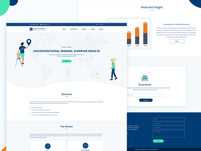 Global investment company Landing page blue creative globarl green landing page market trend ui ui design ux ux design