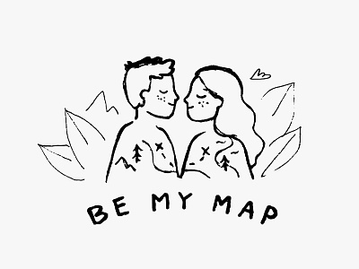 Be My Map blog bw graphic graphic design handdrawn illustration logo logo design outline travel vector vintage