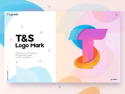 T & S Logo Mark branding color logo logo icon logo mark logo symbol logo trend poster s logo st logo t logo technology logo ts ui web header