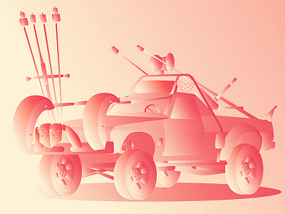 Firecar from Madmax artartwork bigfoot car design firecar graphic illustration madmax tomhardy vector vectorart