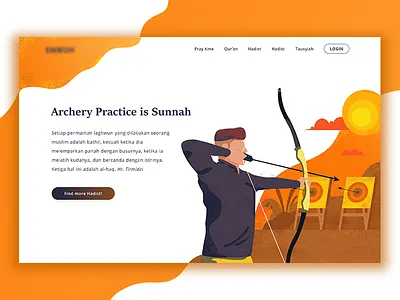 Archery Practice archery homepage icon illustration landingpage ui ux web website
