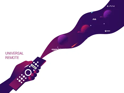 Universal Remote artartwork caavo design illustration intenet internetofthings iot networking universalremote