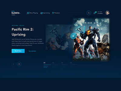 Cinema Booking Landing booking cinema cinema booking dark dark ui movie ticket ui website
