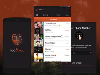 100 Dark android app