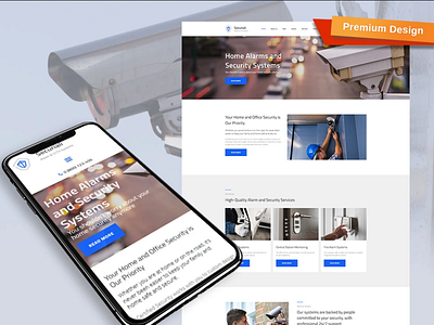 Security System Premium Template design for website mobile website design web design website design website template