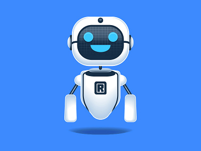 Modern Artificial Intelligence Robot Icon android artificial intelligence cheerful illustration microstock robot vector