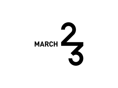 March 23 23 datetypography mar march number twenty three typography