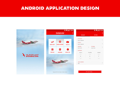 Air Arabia android app design uiux