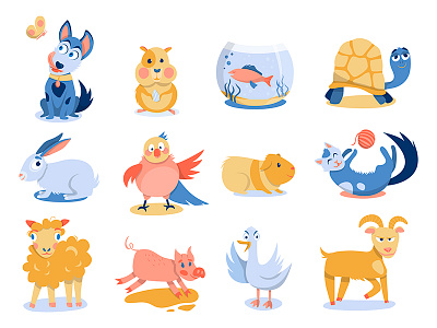 Pets color emotion pets